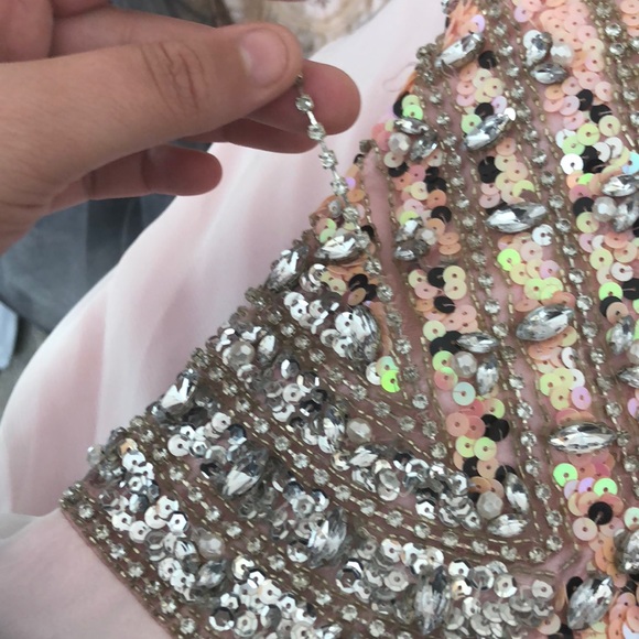 Pink Tiffany designs prom dress - Picture 5 of 8